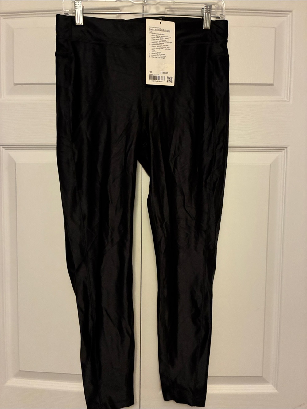 Lululemon NWT Satin Shine HR Tight 25" Black Leggings Size 10